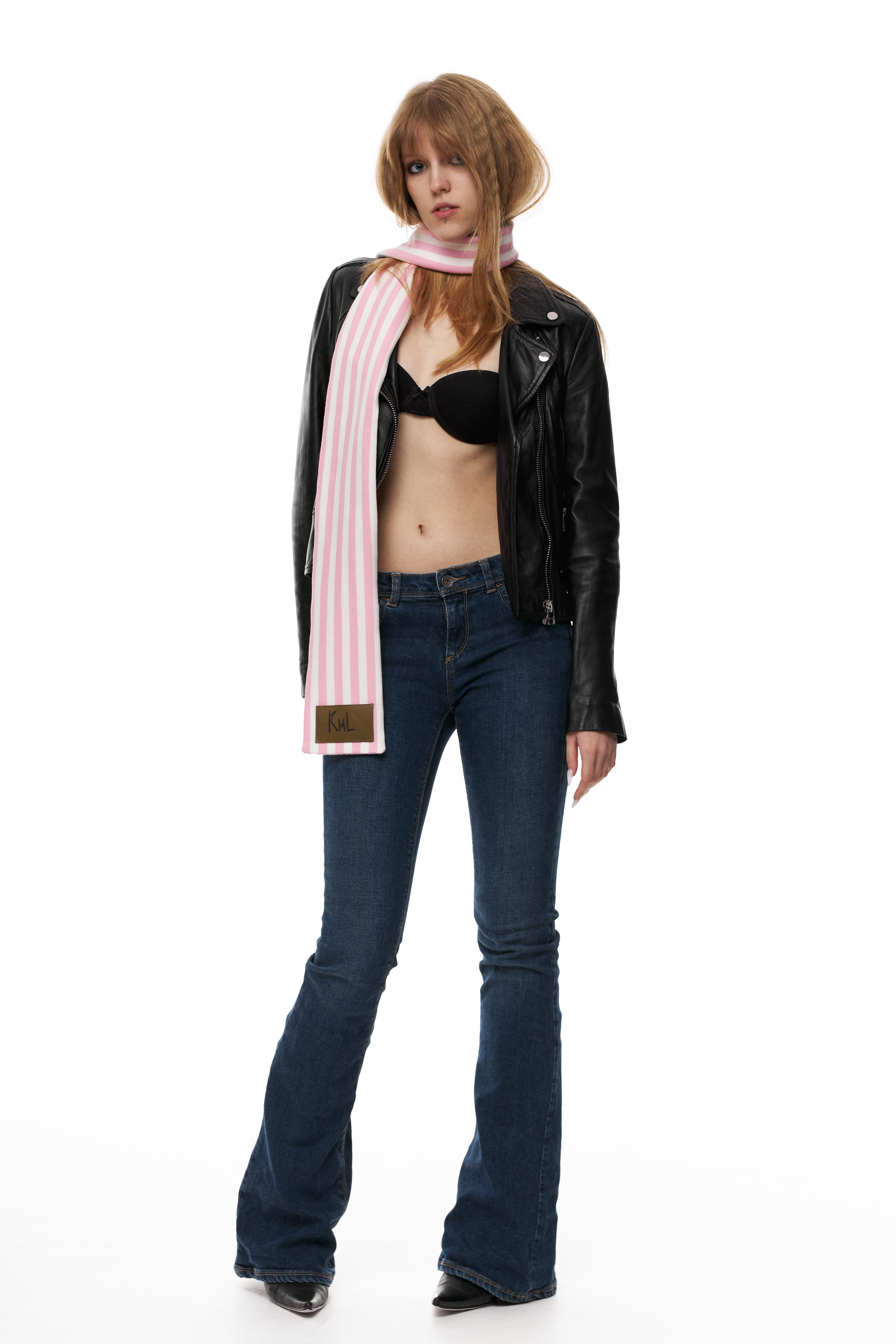 Шарф розовый — общий вид